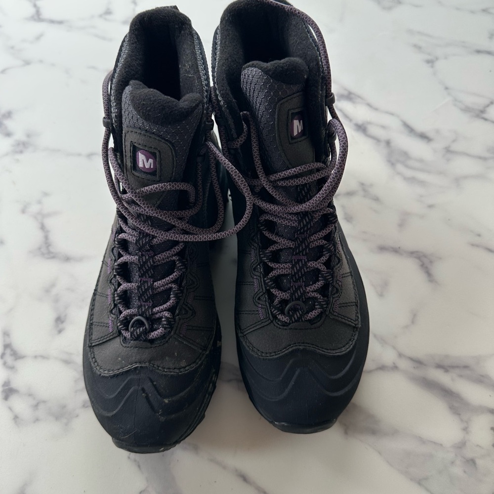Merrell Black and Purple Outdoor Boots